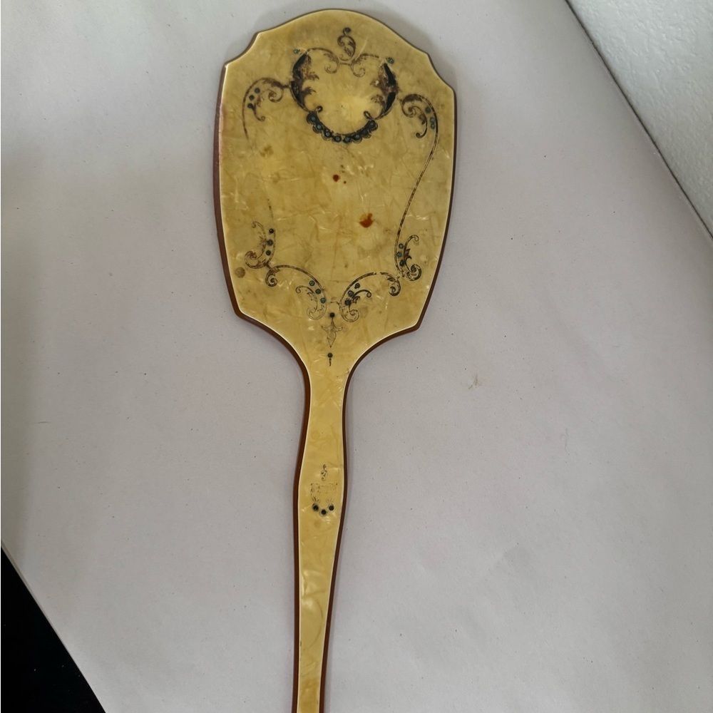 Vintage Pyramid Hand Held Vanity Mirror